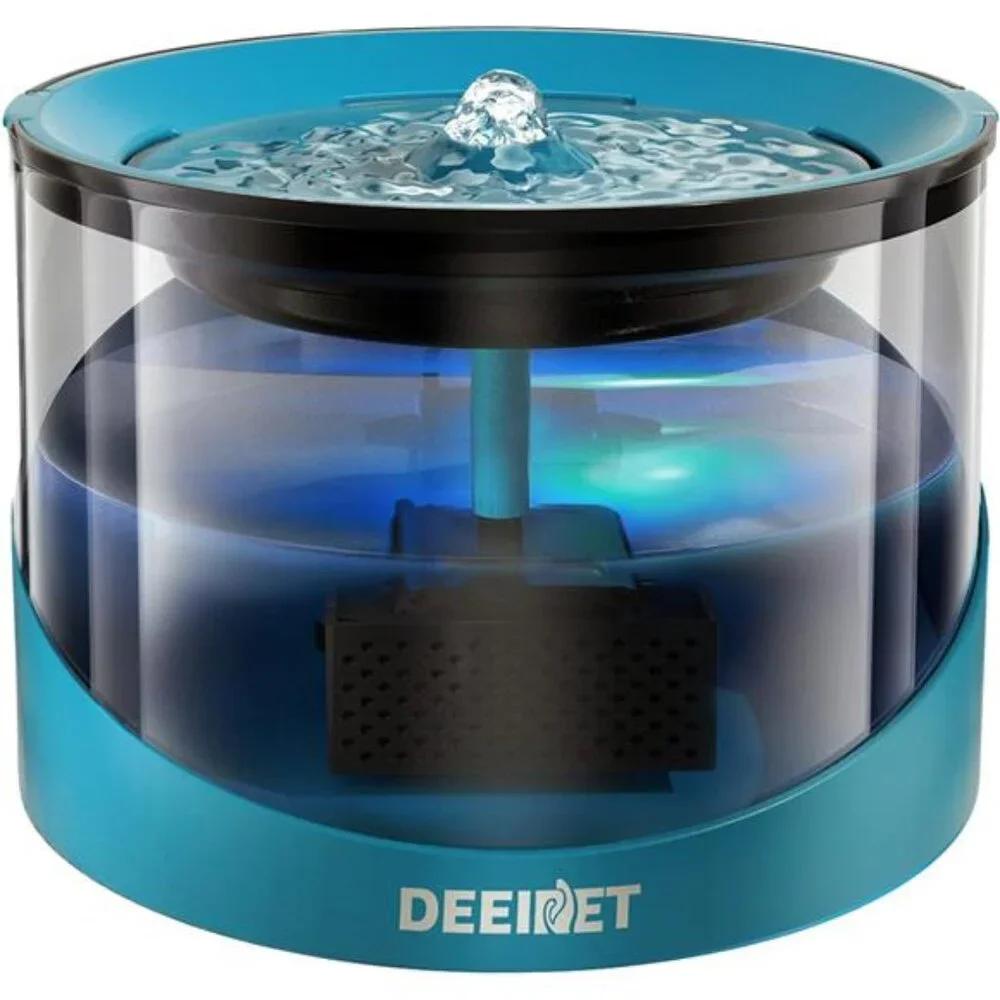 Cat Water Fountain,74oz/2.2L Ultra Quiet Automatic Water Dispenser for Cats Dogs